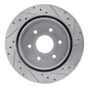 R1 03-05 Chevrolet Express 2500 Rear Left Drilled & Slotted Silver Brake Rotor