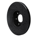R1 02-09 Buick Rainier Front Left Drilled & Slotted Black Brake Rotor