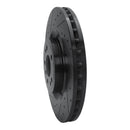 R1 13-19 Mercedes-Benz GLE400 Front Left Drilled & Slotted Black Brake Rotor