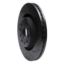 R1 05-09 Ford Freestyle Front Right Drilled & Slotted Black Brake Rotor