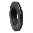 R1 07-10 Hyundai Elantra Front Right Drilled & Slotted Black Brake Rotor