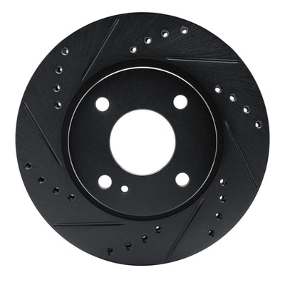 R1 11-19 Ford Figo (Mexico) Front Left Drilled & Slotted Black Brake Rotor