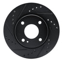 R1 11-19 Ford Figo (Mexico) Front Left Drilled & Slotted Black Brake Rotor