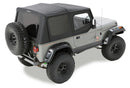 Bestop 03-06 Jeep Wrangler TJ Replace A-Top (Black Diamond Sailcloth Tinted Windows Upper Door Skin)
