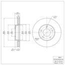 DFC 04-13 Mazda 3 Front GeoSPEC Coated Rotor
