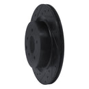 R1 03-08 Infiniti G35 Front & Rear Drilled & Slotted Black Brake Rotor Set