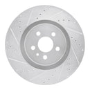 R1 15-21 Ford FusIon Front Drilled & Slotted Silver Brake Rotor Set