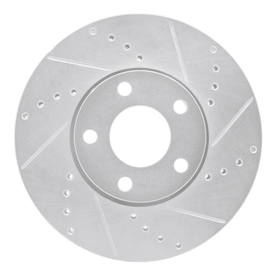 R1 92-08 Audi A6 Quattro Front Right Drilled & Slotted Silver Brake Rotor