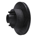 R1 73-89 Chrysler CORDOBA Front Right Drilled & Slotted Black Brake Rotor