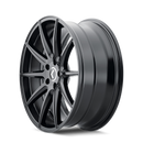 Kraze KR194 Cosmos 18x8 / 5x112 BP / 40mm Offset / 66.56mm Hub Gloss Black Wheel
