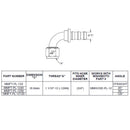 Mishimoto 45-Degree Push Lock Fitting -12AN