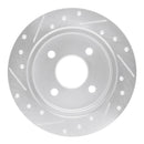 R1 14-19 Ford Fiesta Front & Rear Drilled & Slotted Silver Brake Rotor Set