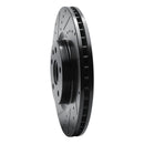R1 08-17 Cadillac CTS Front Left Drilled & Slotted Black Brake Rotor