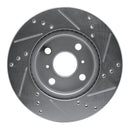 R1 12-15 Scion IQ Front Left Drilled & Slotted Silver Brake Rotor