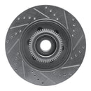 R1 04-08 Ford F-150 RWD Front Left Drilled & Slotted Silver Brake Rotor