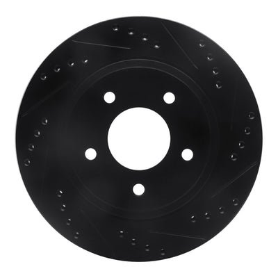 R1 94-01 Buick Regal Front Right Drilled & Slotted Black Brake Rotor
