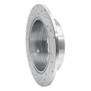 R1 04-11 Mitsubishi Grandis (Mexico) Rear Right Drilled & Slotted Silver Brake Rotor
