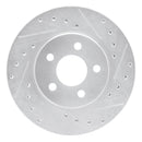 R1 95-00 Chrysler CIRRUS Front Right Drilled & Slotted Silver Brake Rotor