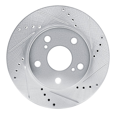 R1 13-19 Toyota Hilux (Mexico) Front Right Drilled & Slotted Silver Brake Rotor