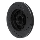 R1 78-93 Ford Fairmont Front Left Drilled & Slotted Black Brake Rotor