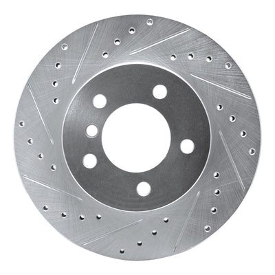 R1 99-08 BMW 325CI (USA/Canada) Front Left Drilled & Slotted Silver Brake Rotor