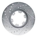 R1 96-04 Infiniti QX4 Front Right Drilled & Slotted Silver Brake Rotor
