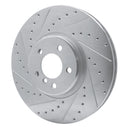 R1 08-19 BMW X5 Front Drilled & Slotted Silver Brake Rotor Set