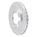 R1 82-85 Nissan 720 DATSUN Front Right Drilled & Slotted Silver Brake Rotor