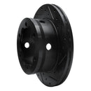 R1 02-06 Dodge Sprinter 3500 Rear Right Drilled & Slotted Black Brake Rotor