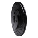 R1 02-04 Ford Focus Front Right Drilled & Slotted Black Brake Rotor