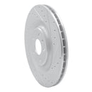 R1 17-25 Audi S8 Rear Right Drilled & Slotted Silver Brake Rotor