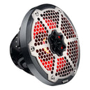 DS18 Hybrid Marine Speaker w/ Driver And RGB LEDs 8in 2-Way 350 Watts RMS 4 ohm Crbn Fiber w/ Cover