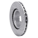 R1 03-25 Subaru BRZ Front Left Drilled & Slotted Silver Brake Rotor
