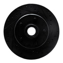 R1 90-02 Chevrolet ASTRO Front Right Drilled & Slotted Black Brake Rotor