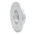 R1 67-74 Opel Manta Front Right Drilled & Slotted Silver Brake Rotor