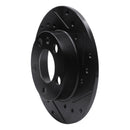 R1 98-24 Audi A1 (Mexico) Rear Left Drilled & Slotted Black Brake Rotor