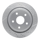 R1 02-24 Chrysler Aspen Rear Right Drilled & Slotted Geo-Carbon Rotor