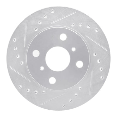 R1 85-88 Chevrolet Nova Front Left Drilled & Slotted Silver Brake Rotor