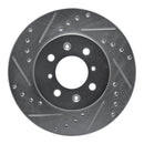 R1 90-91 Audi 90 Quattro Front Left Drilled & Slotted Silver Brake Rotor