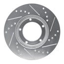 R1 84-95 Toyota Pickup Front Right Drilled & Slotted Silver Brake Rotor