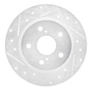 R1 11-16 Scion TC Rear Left Drilled & Slotted Silver Brake Rotor