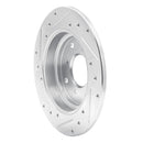 R1 86-96 Acura Legend Rear Right Drilled & Slotted Silver Brake Rotor