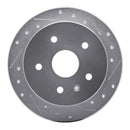 R1 99-02 Daewoo Leganza Rear Right Drilled & Slotted Silver Brake Rotor