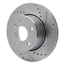 R1 99-04 Land Rover Discovery Front Right Drilled & Slotted Silver Brake Rotor