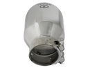 aFe Takeda Universal Exhaust Tip 2-1/2 IN Inlet x 4 IN Outlet x 6 IN L- Polished