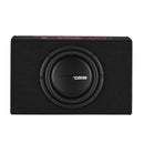 DS18 Single 10in Shallow Enclosure w/ Subwoofer 350 Watts RMS Sealed Black Carpet Amplified