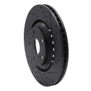 R1 08-21 Lexus RX350 Front Drilled & Slotted Black Brake Rotor Set