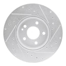 R1 16-23 Mercedes-Benz Viano (Mexico) Front Left Drilled & Slotted Silver Brake Rotor