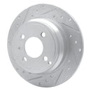 R1 93-95 Volvo 850 Rear Left Drilled & Slotted Silver Brake Rotor