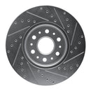 R1 17-25 Buick Enclave Front & Rear Drilled & Slotted Silver Brake Rotor Set